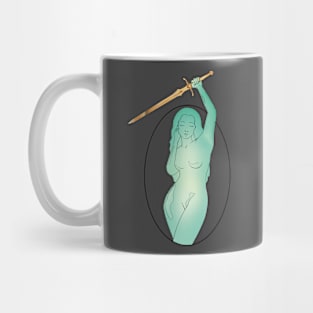 Queen Warrior Goddess of Vengeance and Her Golden Sword Mug